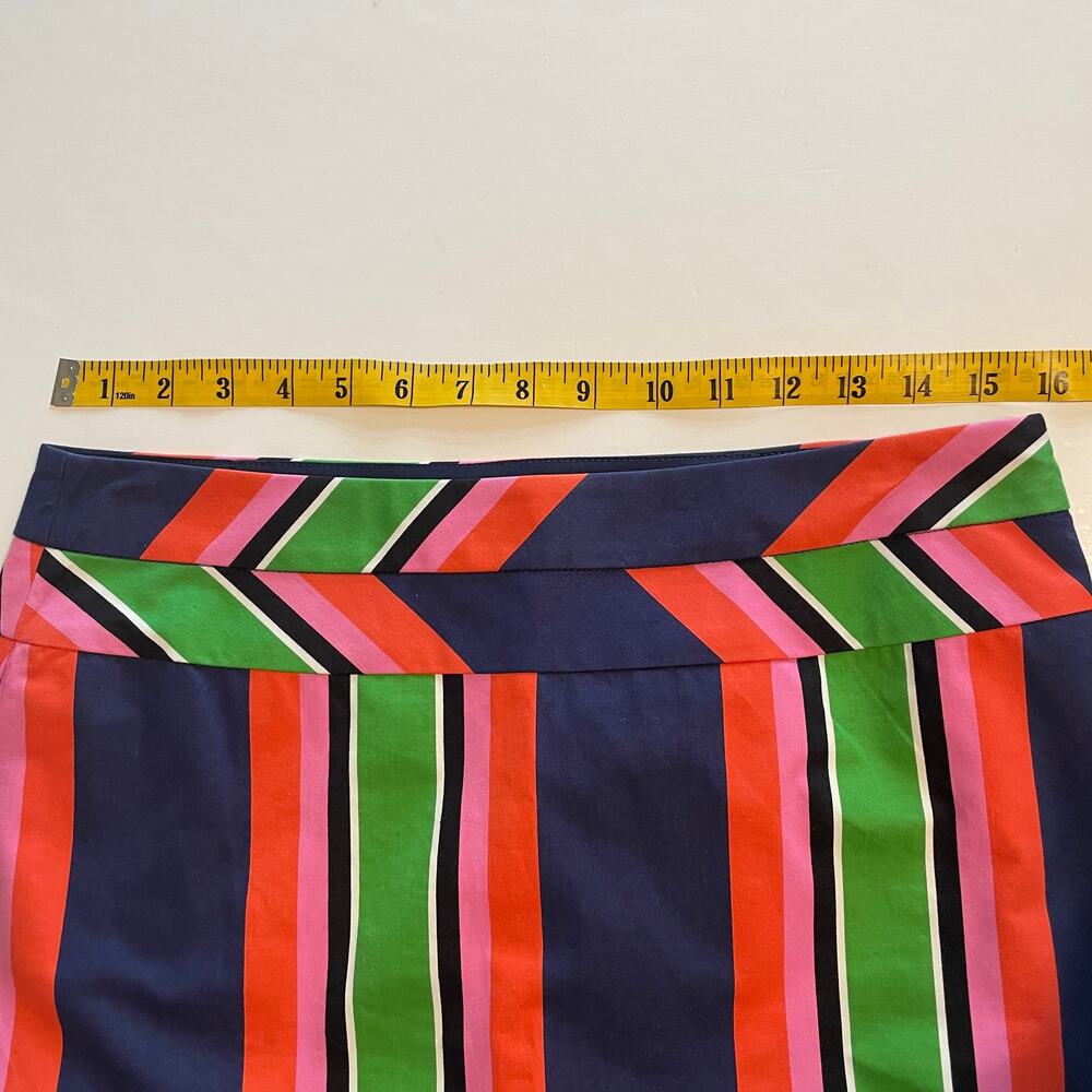 Trina Turk Free Time Skirt Womens Size 4 Green Blue Pink Colorful Bold Career - Picture 9 of 10